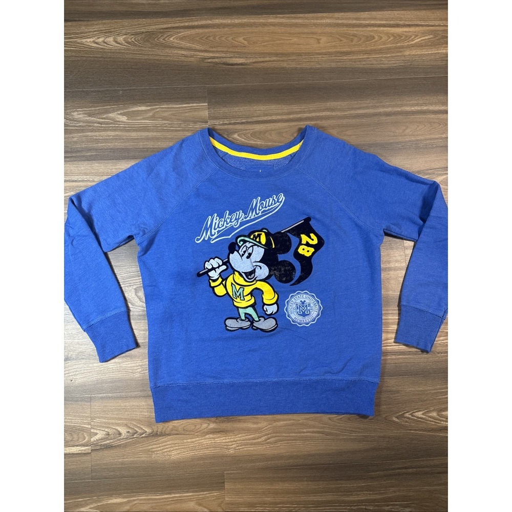Disney Parks Mickey Mouse State University Blue Sweatshirt Women's XL